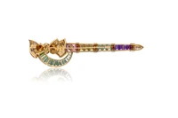 Spilla con diamanti, rubini, tormaline e pietre - Asta Orologi & Gioielli Spilla con diamanti, rubini, tormaline e pietre - Asta Orologi & Gioielli