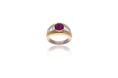 Anello con rubino e diamanti - Asta Orologi & Gioielli Anello con rubino e diamanti - Asta Orologi & Gioielli