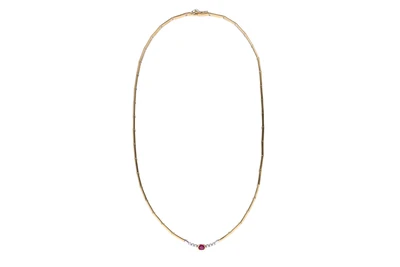 Collana con diamanti e rubino - Asta Orologi & Gioielli Collana con diamanti e rubino - Asta Orologi & Gioielli