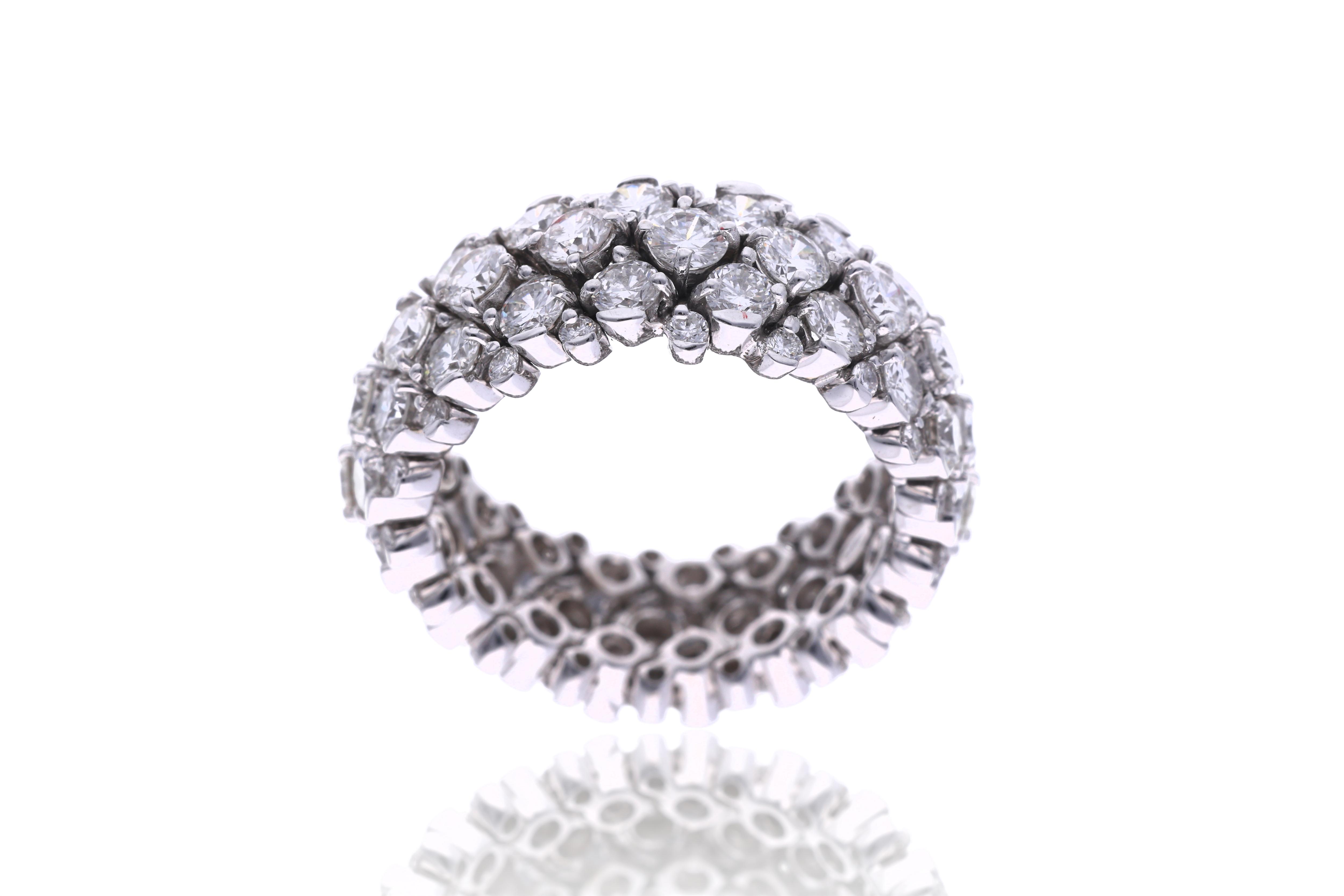Anello a maglia morbida con diamanti - Asta Orologi & Gioielli