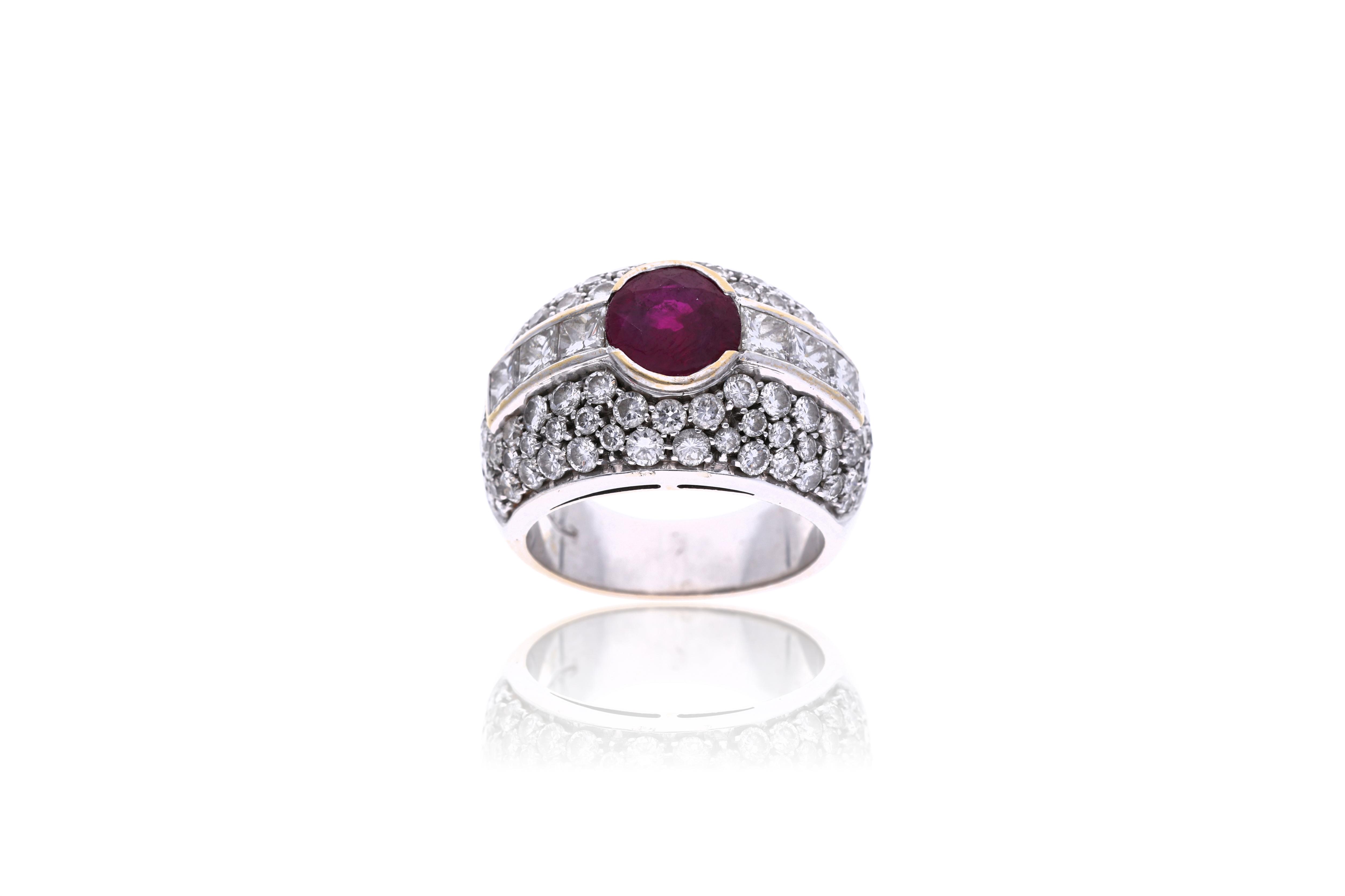 Anello con rubino e diamanti - Asta Orologi & Gioielli