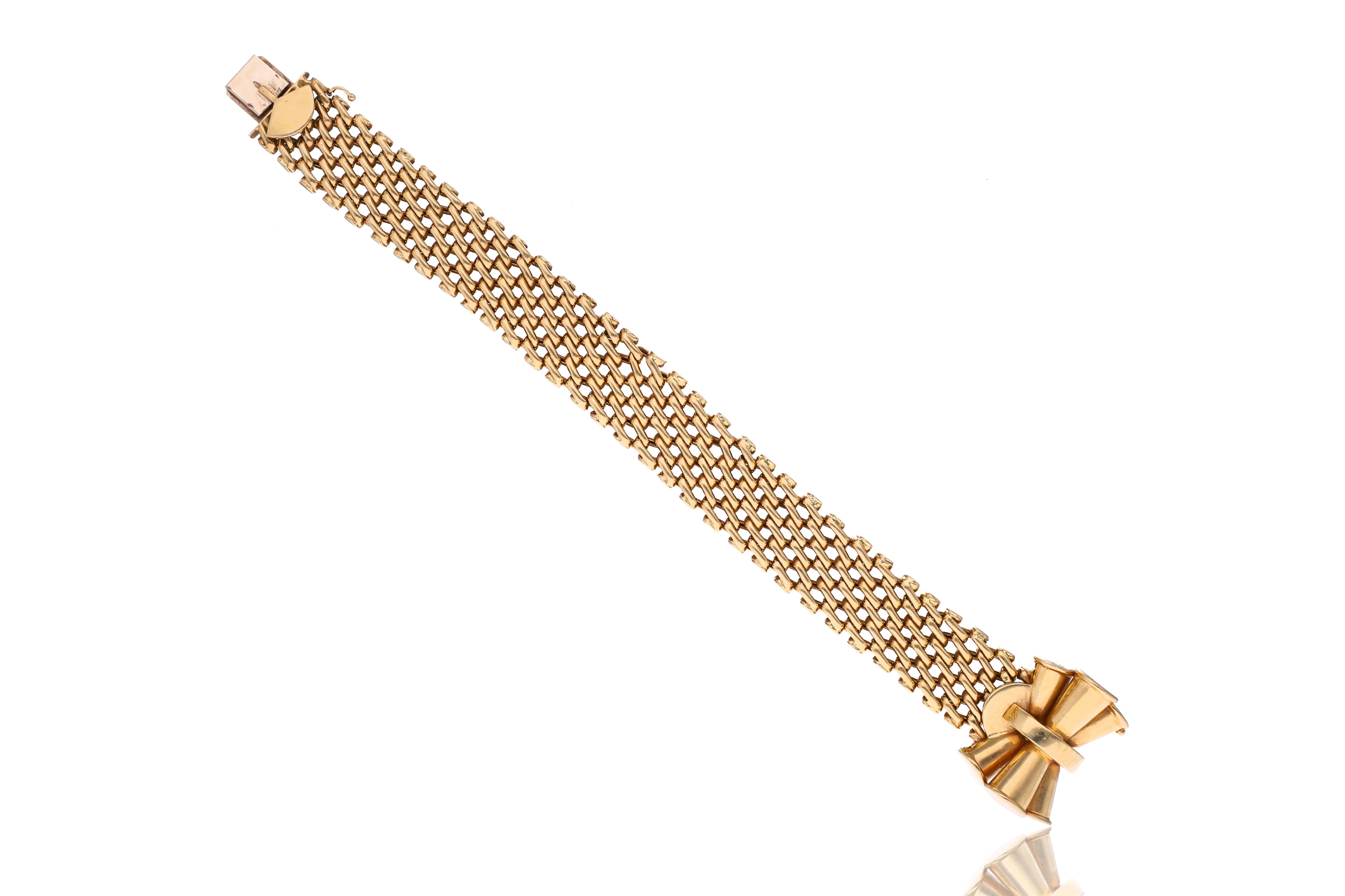Bracciale a maglia intrecciata in oro - Asta Orologi & Gioielli