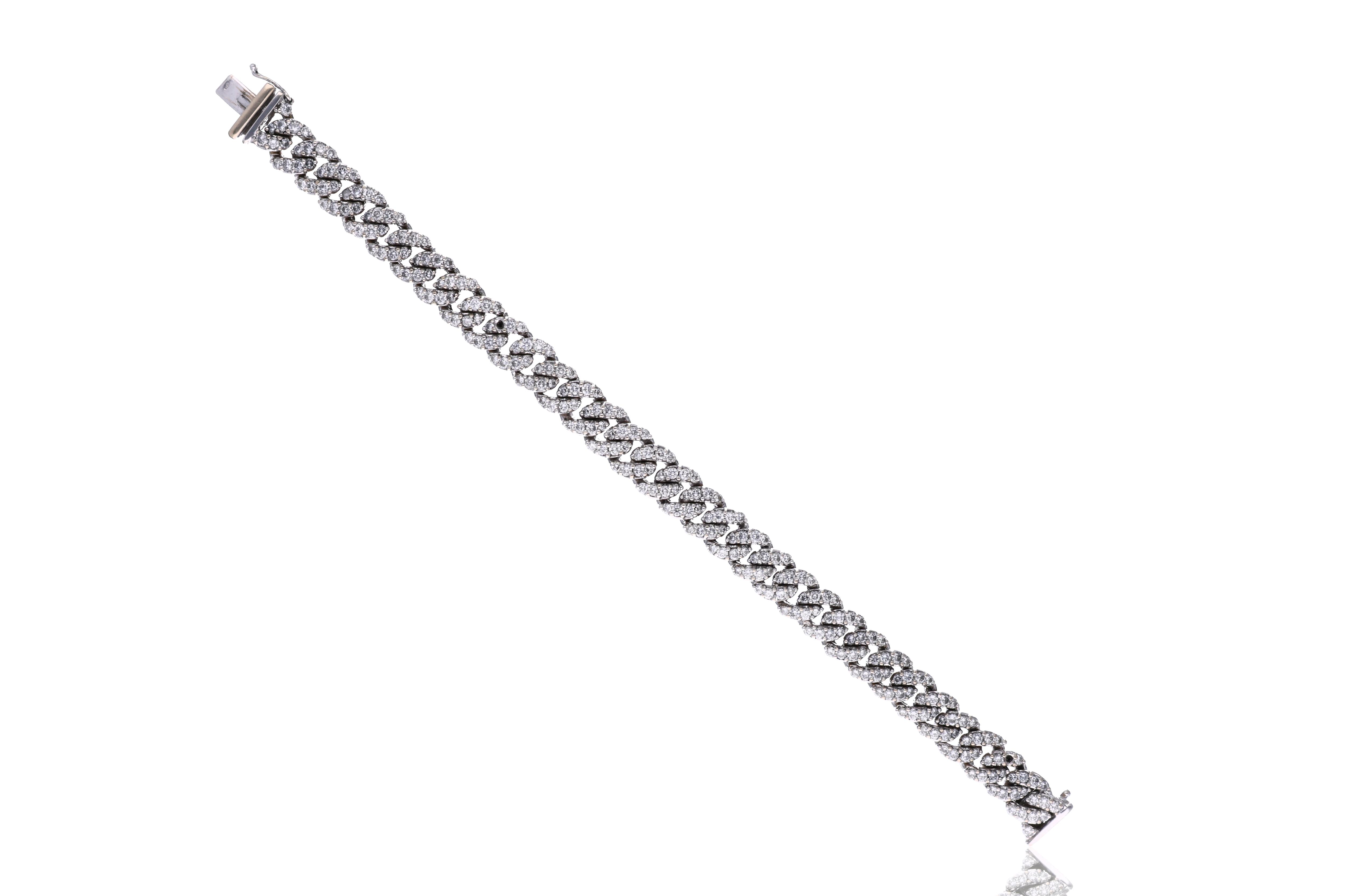 Bracciale groumette con diamanti - Asta Orologi & Gioielli