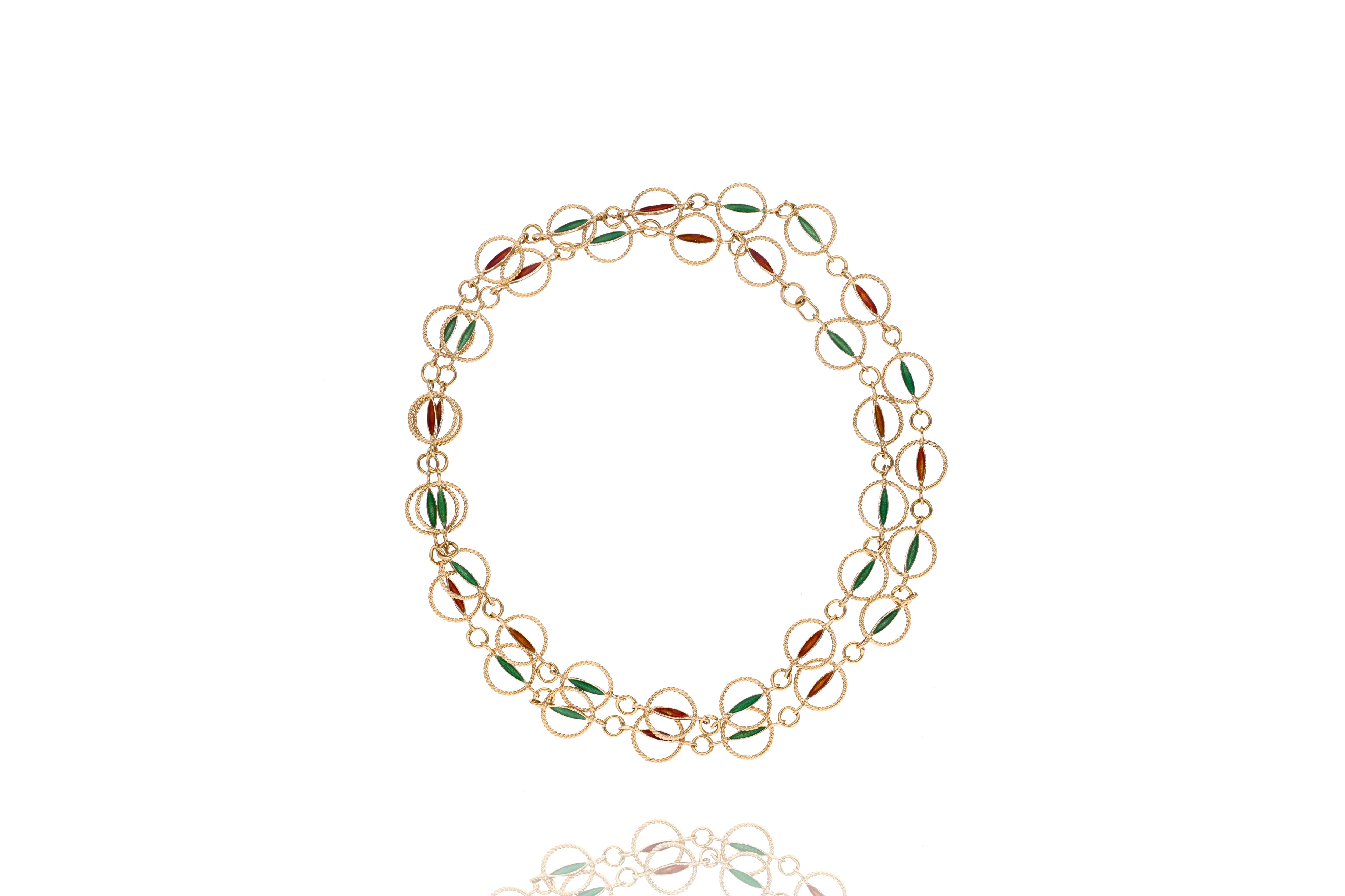 Collana con smalti - Asta Orologi & Gioielli