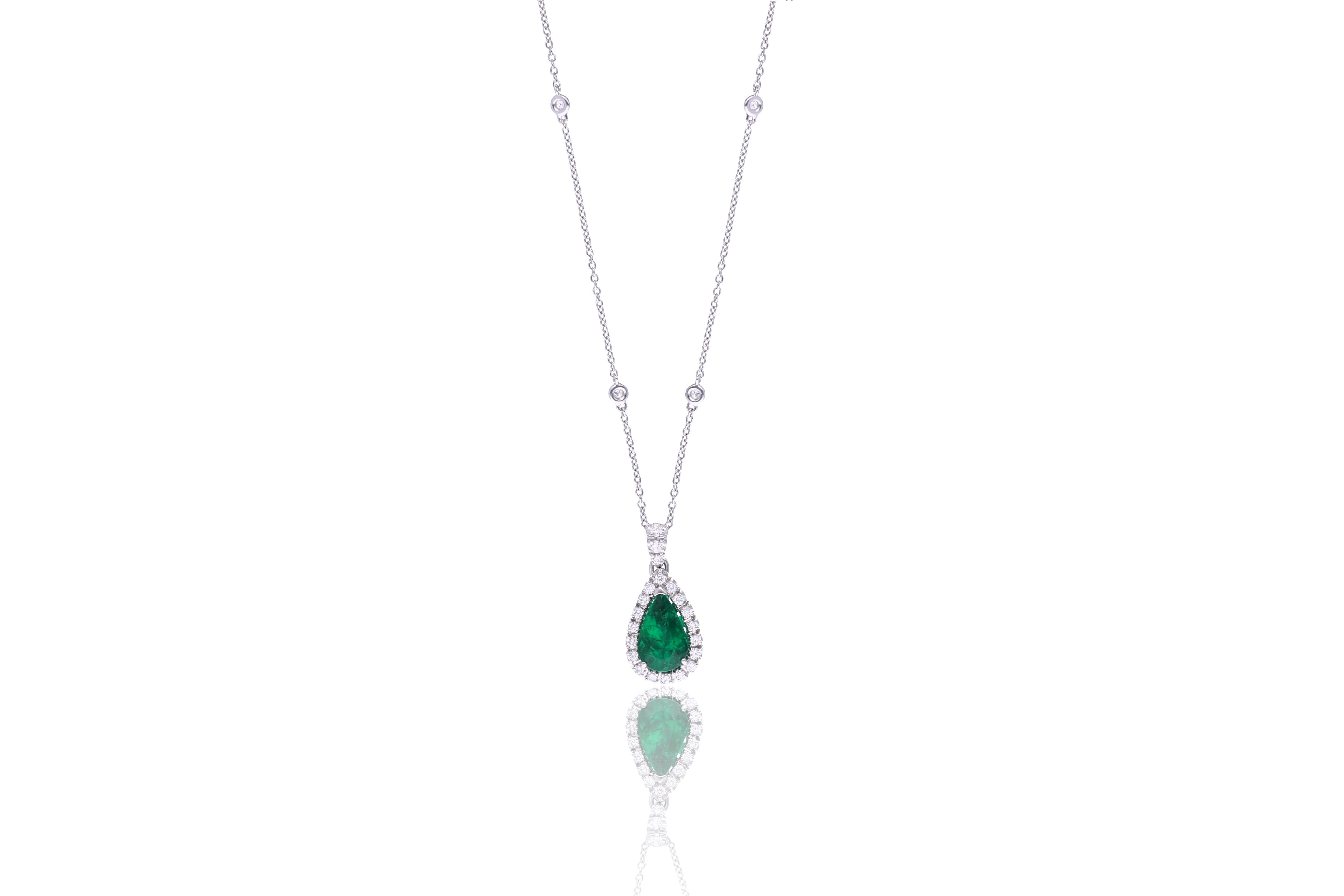 Collana e pendente con smeraldo e diamanti - Asta Orologi & Gioielli