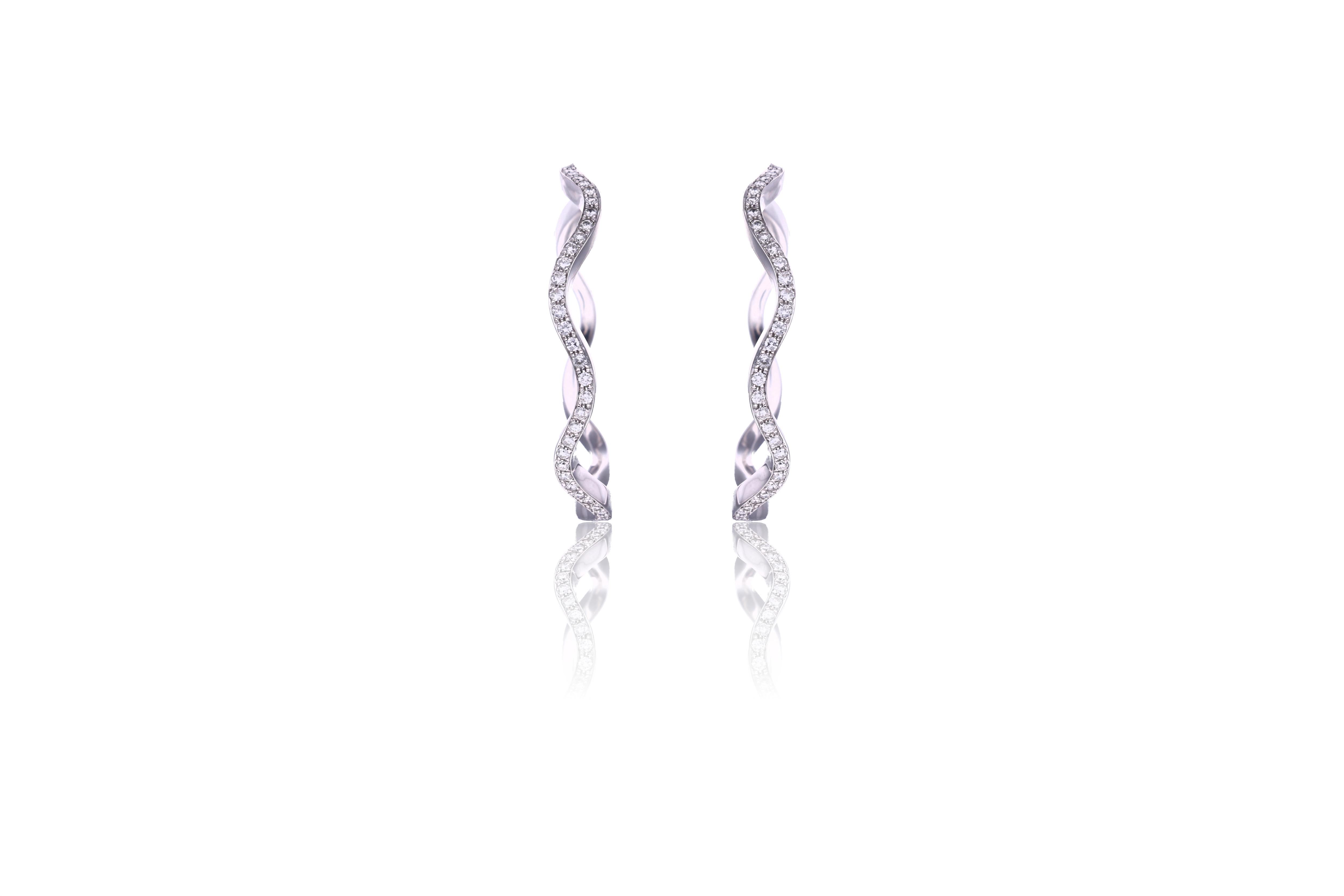 Paio di orecchini con diamanti - Asta Orologi & Gioielli