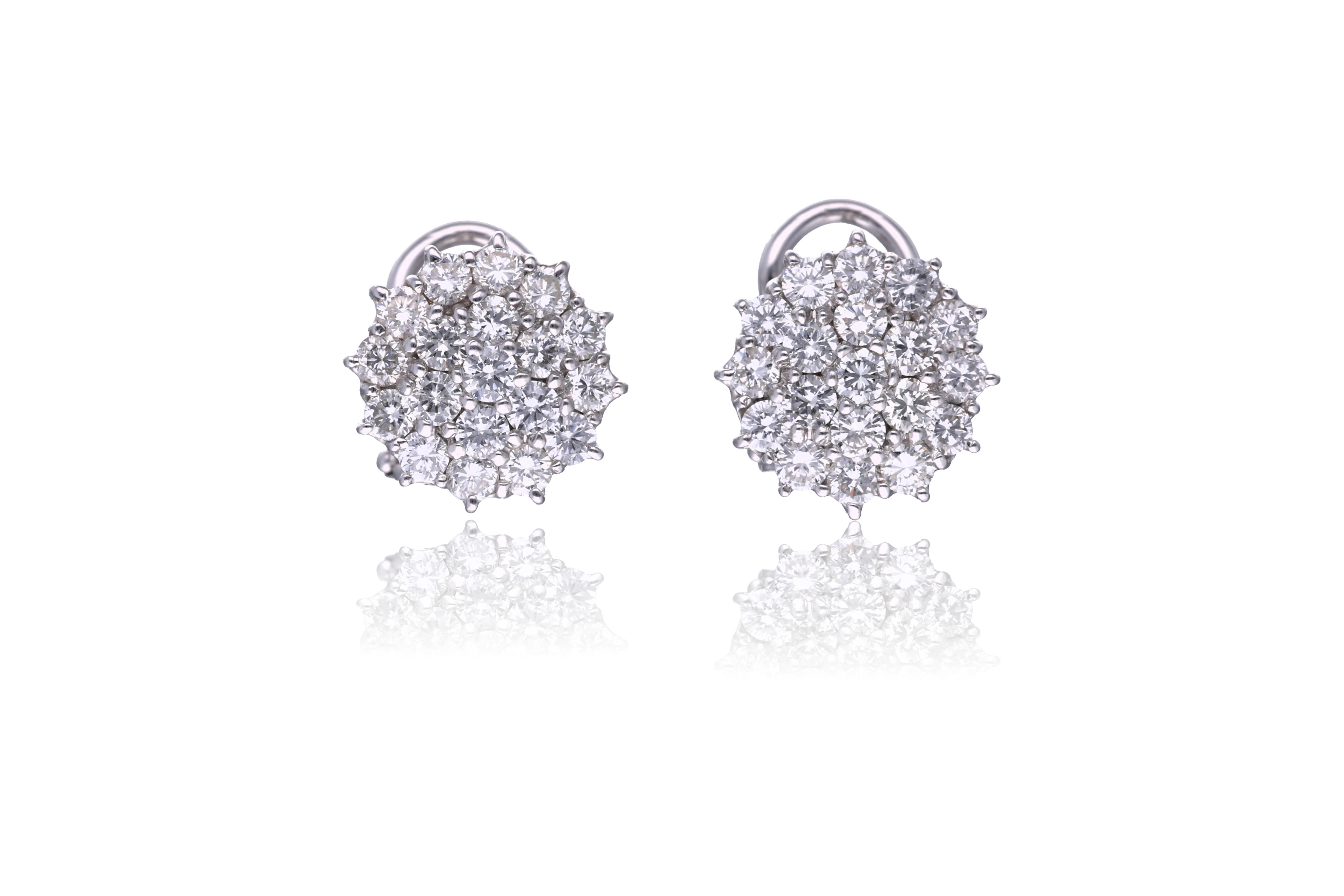 Paio di orecchini con diamanti - Asta Orologi & Gioielli