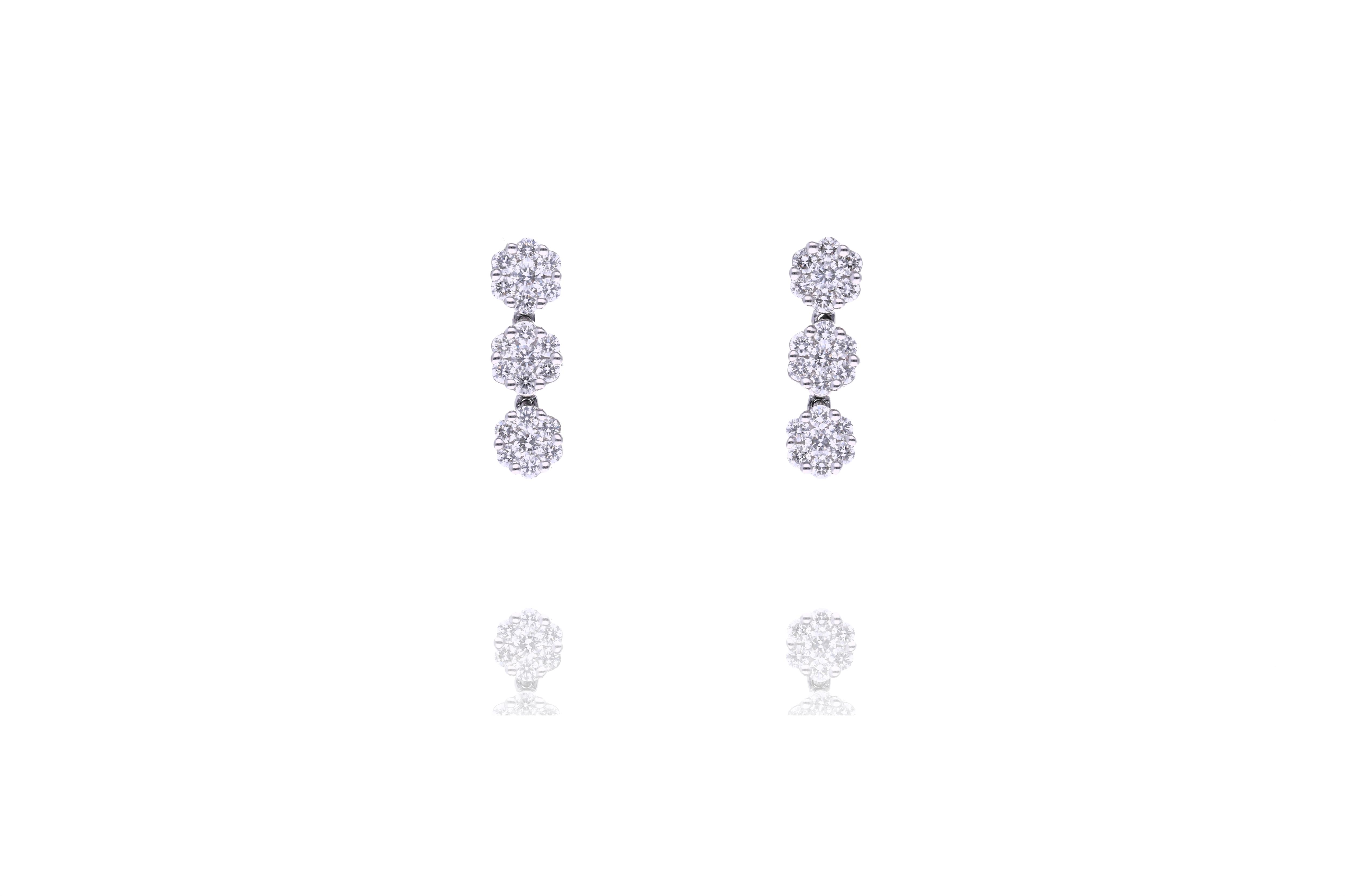 Paio di orecchini con diamanti, attribuiti a Giorgio Visconti - Asta Orologi & Gioielli