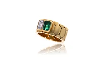 Anello con diamante e smeraldo - Asta Speciale Tesori d'Autunno