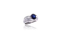 Anello con zaffiro e diamanti - Asta Speciale Tesori d'Autunno