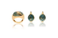 Anello e paio di orecchini con quarzi - Asta Speciale Tesori d'Autunno