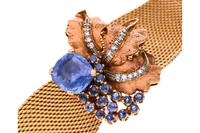 Bracciale a fascia con zaffiri e diamanti - Asta Speciale Tesori d'Autunno