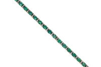 Bracciale tennis con diamanti e smeraldi - Asta Speciale Tesori d'Autunno