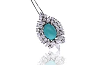 Collana e ciondolo con pietra e diamanti - Asta Speciale Tesori d'Autunno