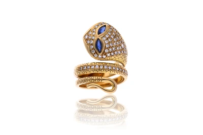 Anello con diamanti e zaffiri - Asta Speciale Tesori d'Autunno