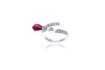 Anello con rubino e diamanti - Asta Speciale Tesori d'Autunno