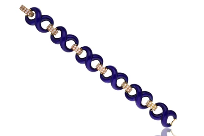 Bracciale con diamanti e smalti - Asta Speciale Tesori d'Autunno