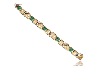 Bracciale con rubini e smalti - Asta Speciale Tesori d'Autunno
