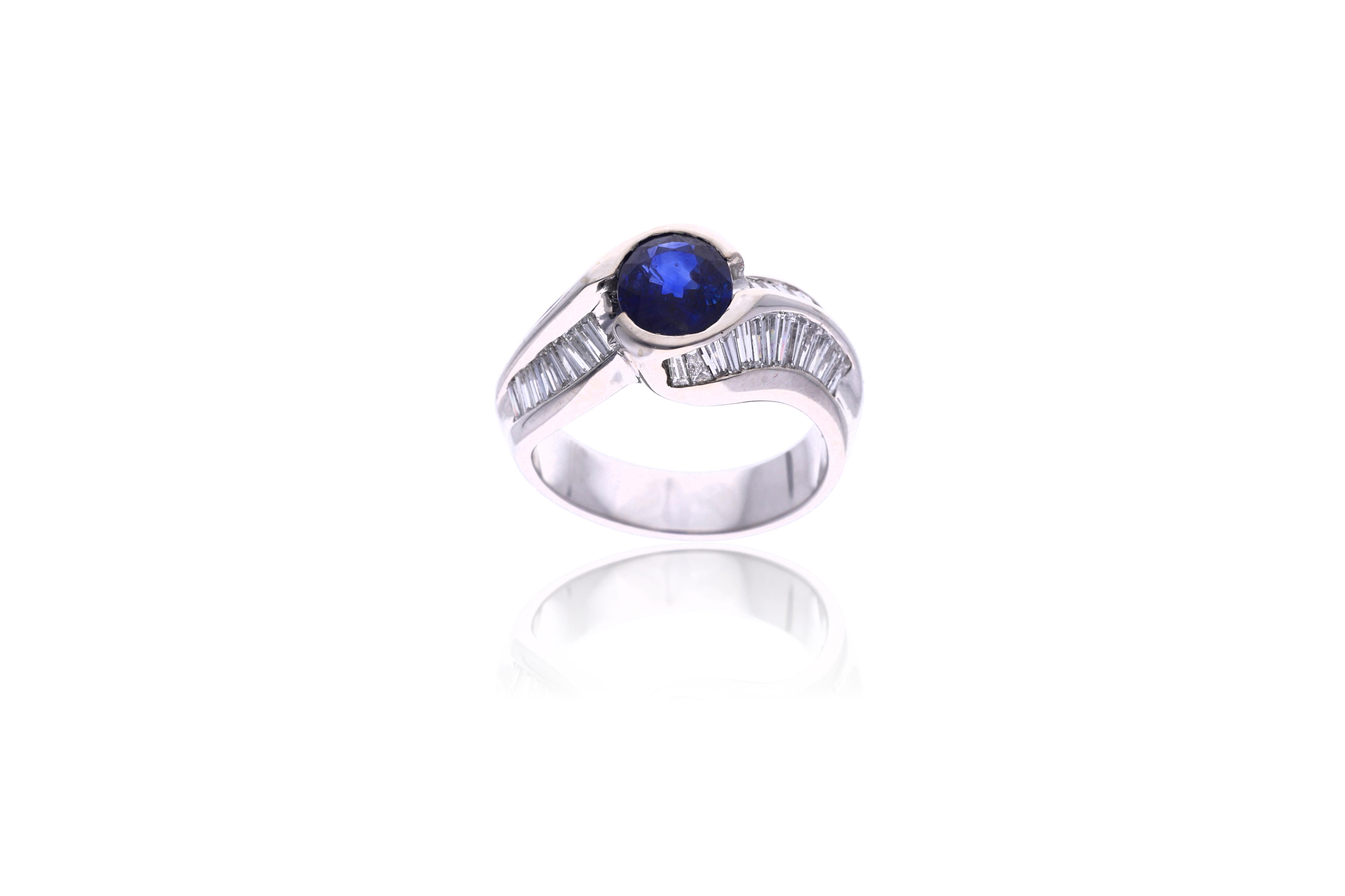 Anello con zaffiro e diamanti - Asta Speciale Tesori d'Autunno