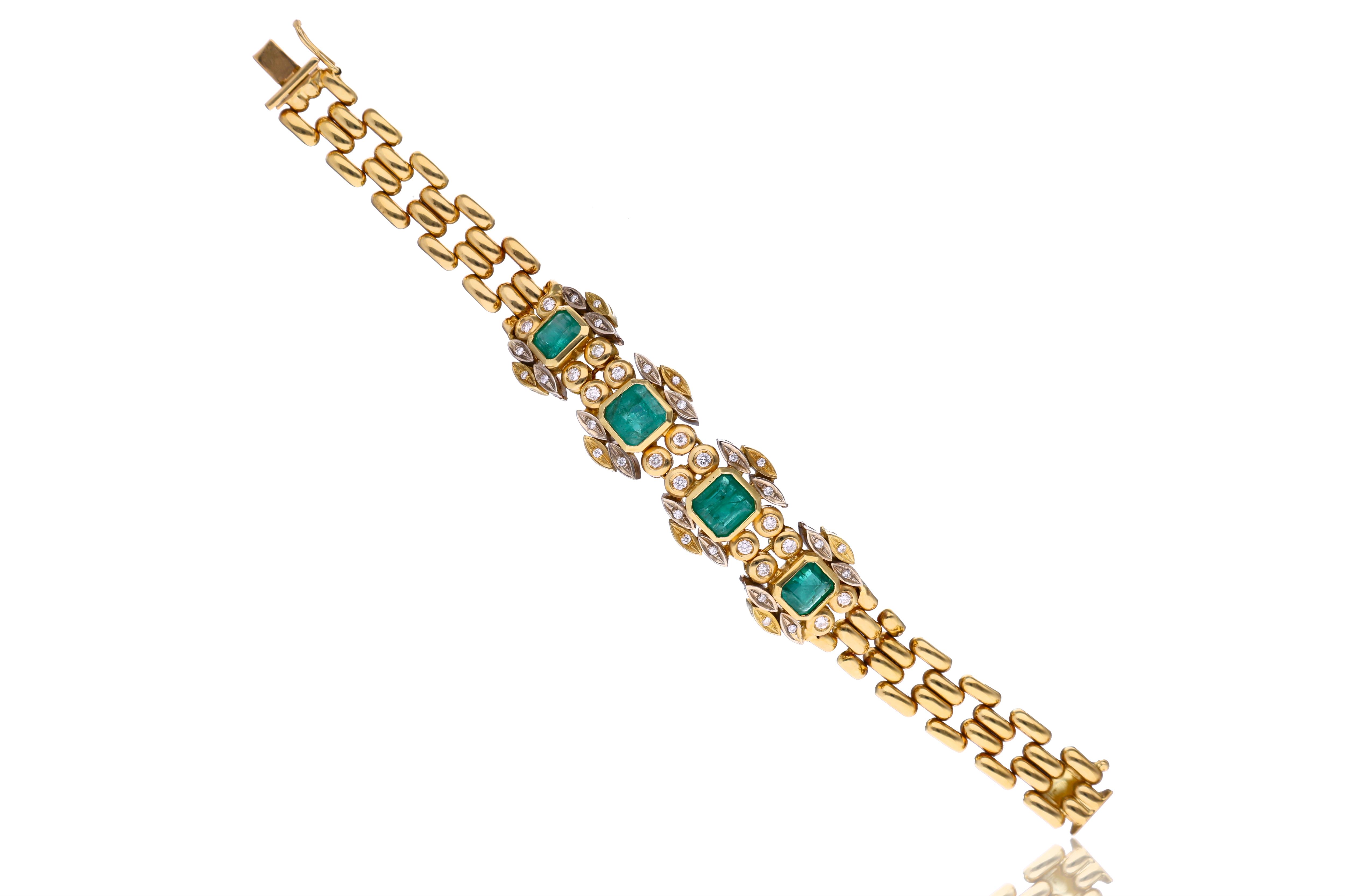 Bracciale con diamanti e smeraldi - Asta Speciale Tesori d'Autunno