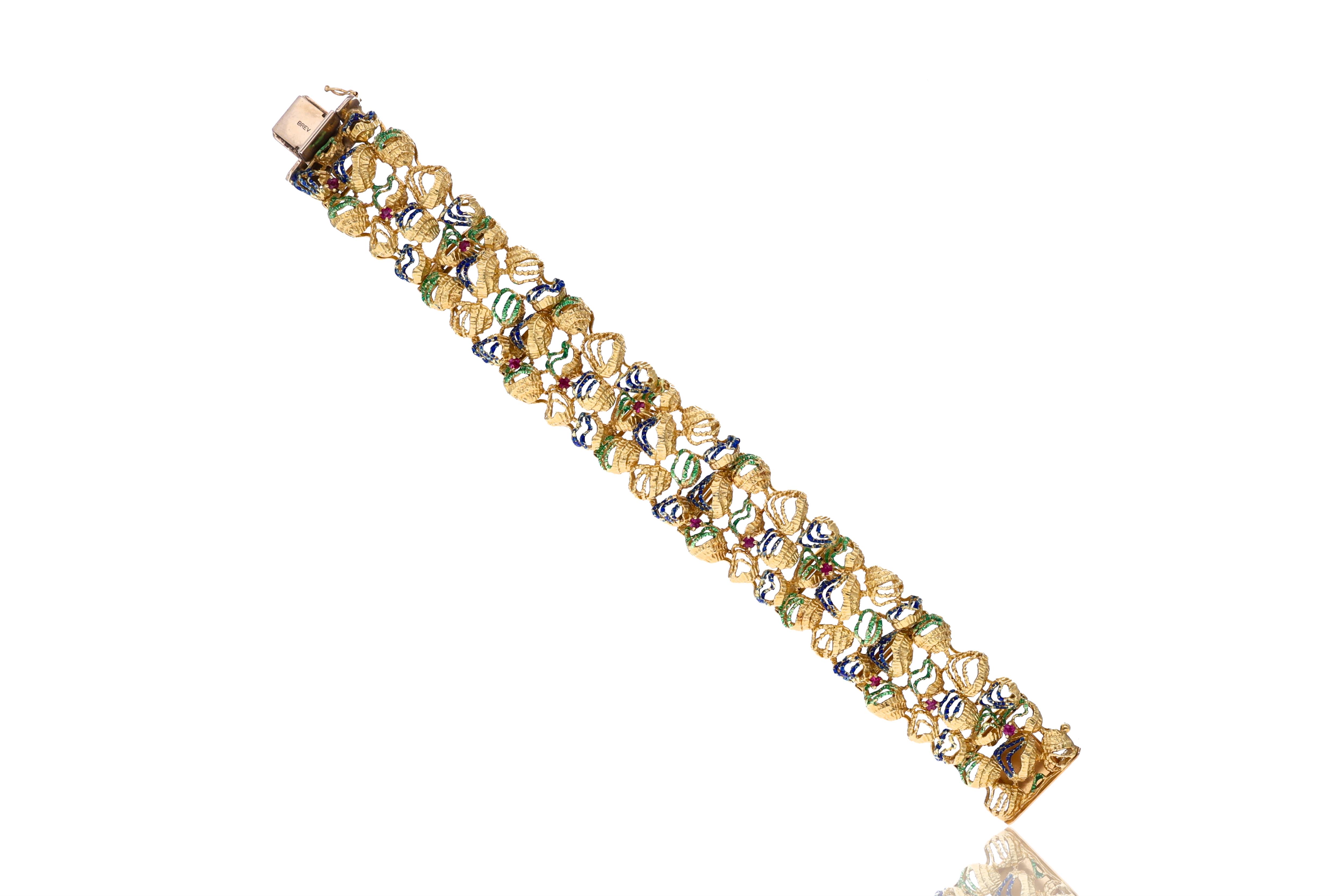 Bracciale con smalti e rubini - Asta Speciale Tesori d'Autunno