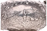 Bollitore, teiera, lattiera e zuccheriera in argento - Asta Speciale