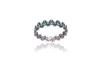 Bracciale con diamanti e smeraldi - Asta Speciale