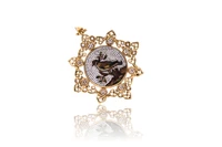 Ciondolo con diamanti e micromosaico - Asta Speciale