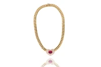 Collana con tormalina e diamanti - Asta Speciale