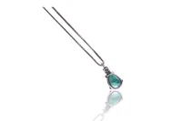 Collana e ciondolo con diamante e smeraldo - Asta Speciale