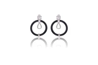 Paio di orecchini con diamanti e onice - Asta Speciale