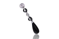 Paio di orecchini con diamanti e onice - Asta Speciale