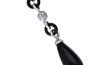 Paio di orecchini con diamanti e onice - Asta Speciale