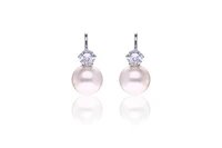 Paio di orecchini con diamanti e perle - Asta Speciale