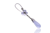 Paio di orecchini con pietre di luna e diamanti - Asta Speciale