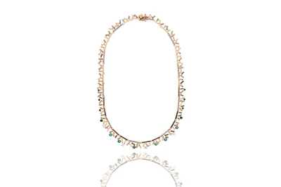 Collana con diamanti e smeraldi - Asta Speciale