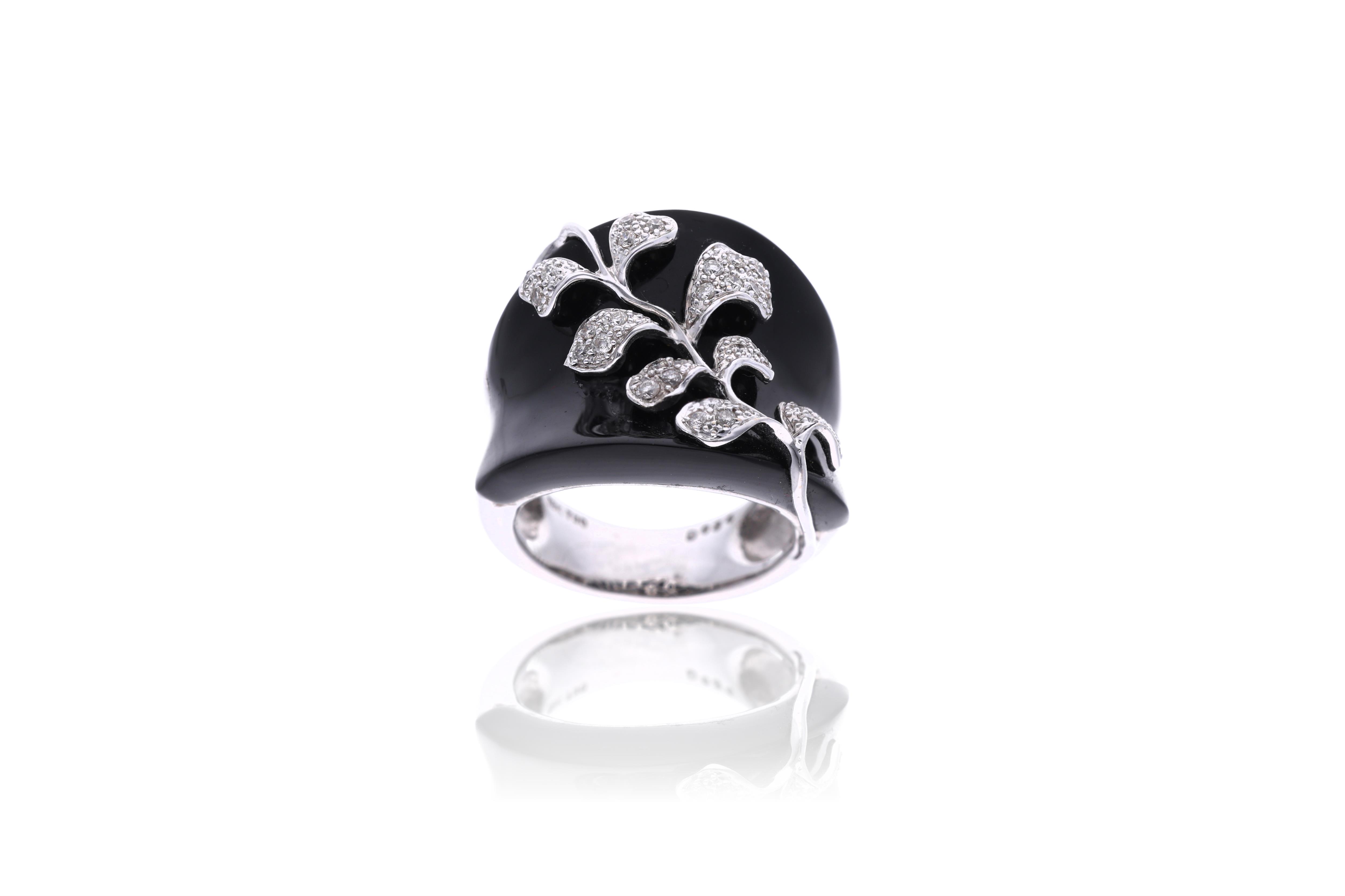 Anello con diamanti e onice - Asta Speciale