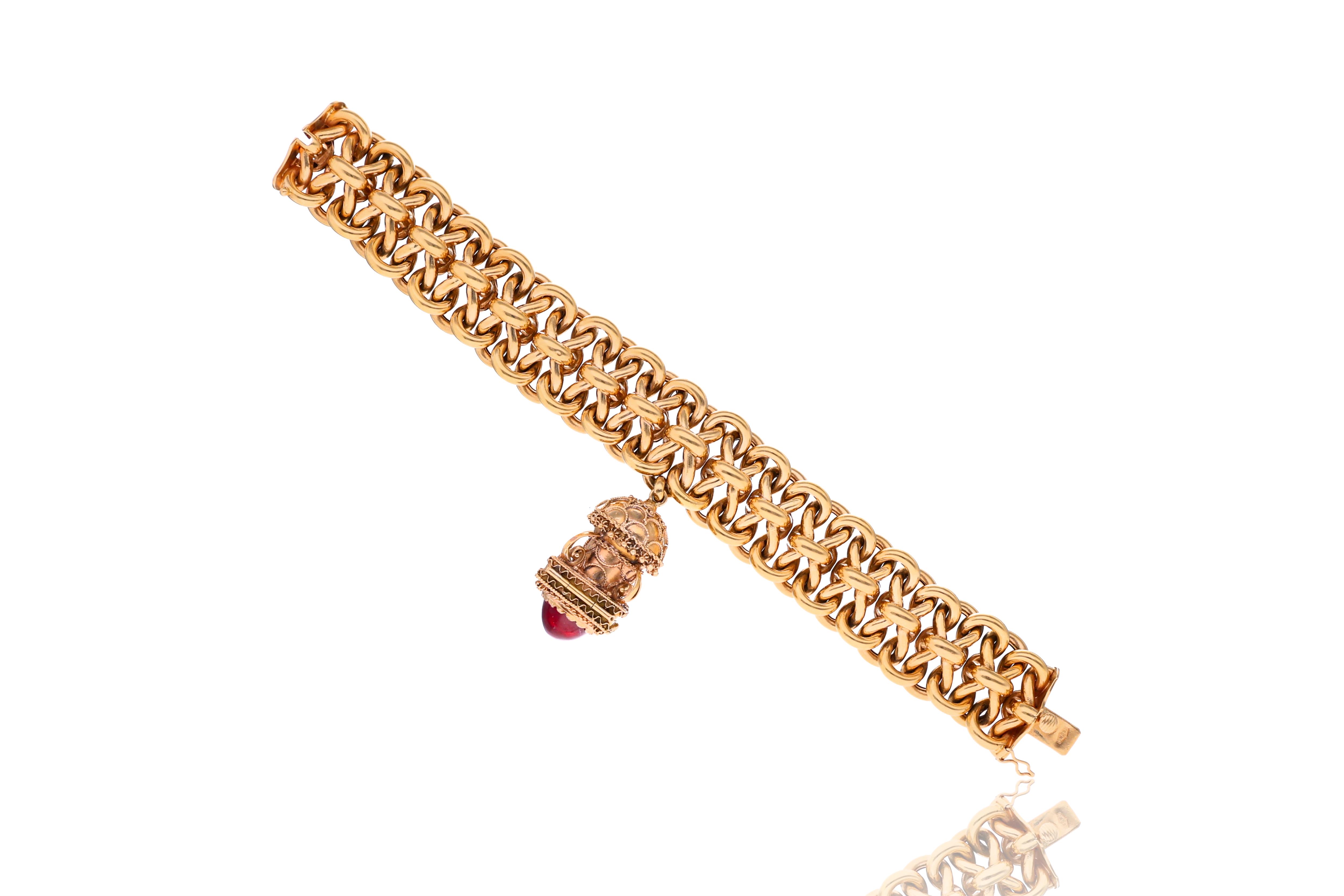 Bracciale con ciondolo e pietra - Asta Speciale