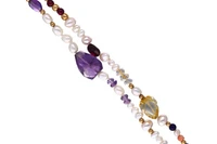 Collana di perle acqua dolce con coralli, quarzi, granati e pietre - Asta Speciale San Valentino