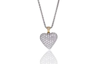 Collana e ciondolo a forma di cuore con diamanti - Asta Speciale San Valentino Collana e ciondolo a forma di cuore con diamanti - Asta Speciale San Valentino