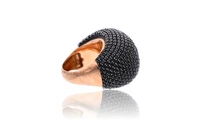 EvaNueva, anello con spinelli neri - Asta Speciale San Valentino