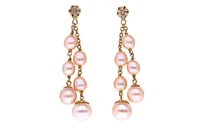 Paio di orecchini pendenti con perle e diamanti - Asta Speciale San Valentino