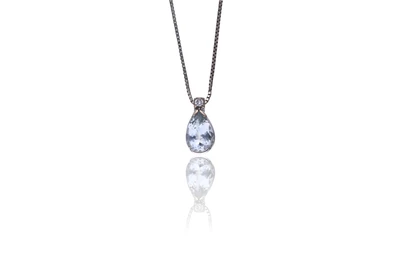 Collana e ciondolo con diamante e acquamarina - Asta Speciale San Valentino