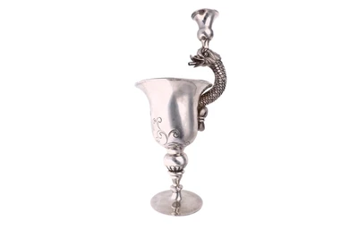 Pampaloni, collezione bichierografia, calice porta candela in argento - Asta Speciale San Valentino