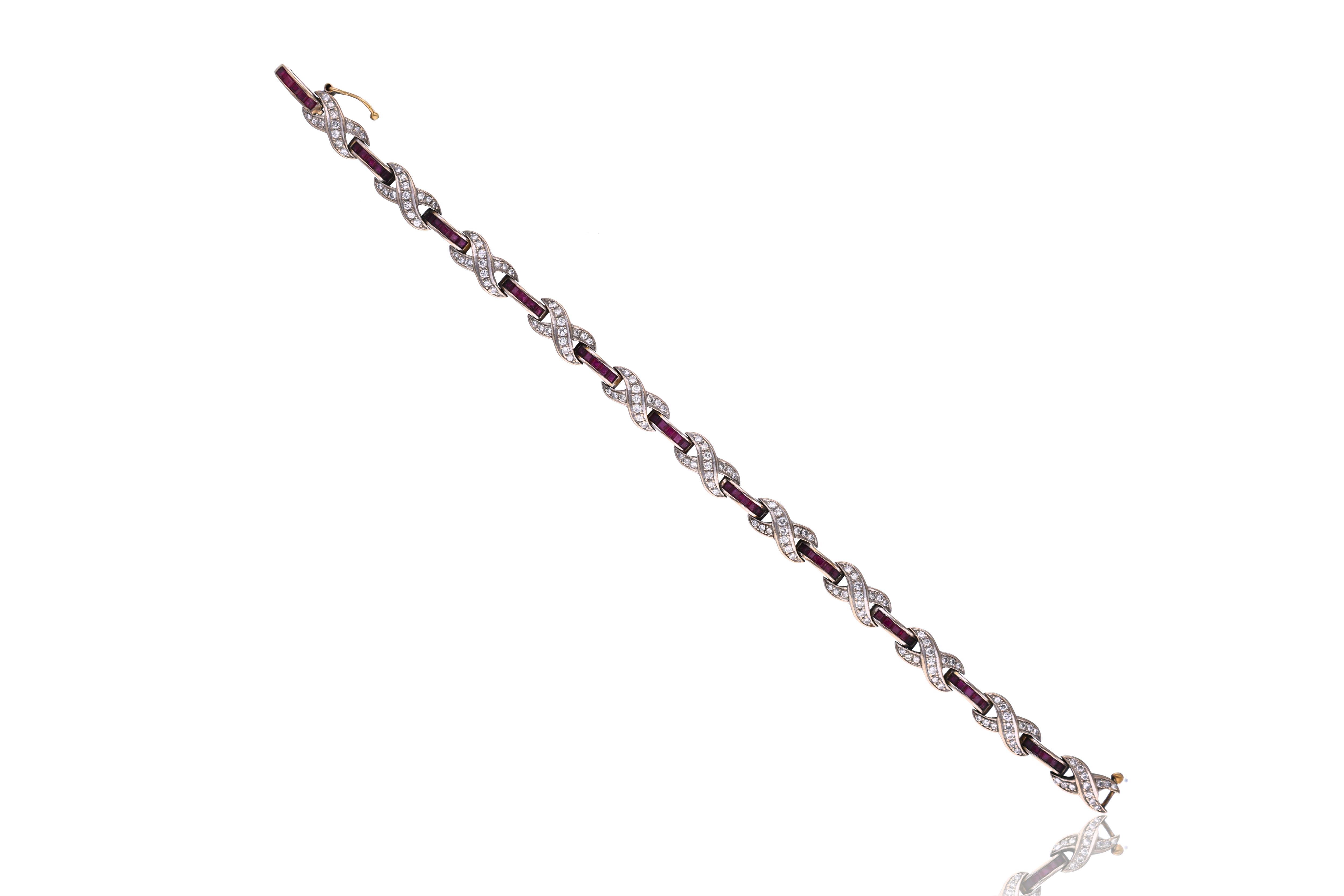 Bracciale con diamanti e rubini - Asta Speciale San Valentino Bracciale con diamanti e rubini - Asta Speciale San Valentino
