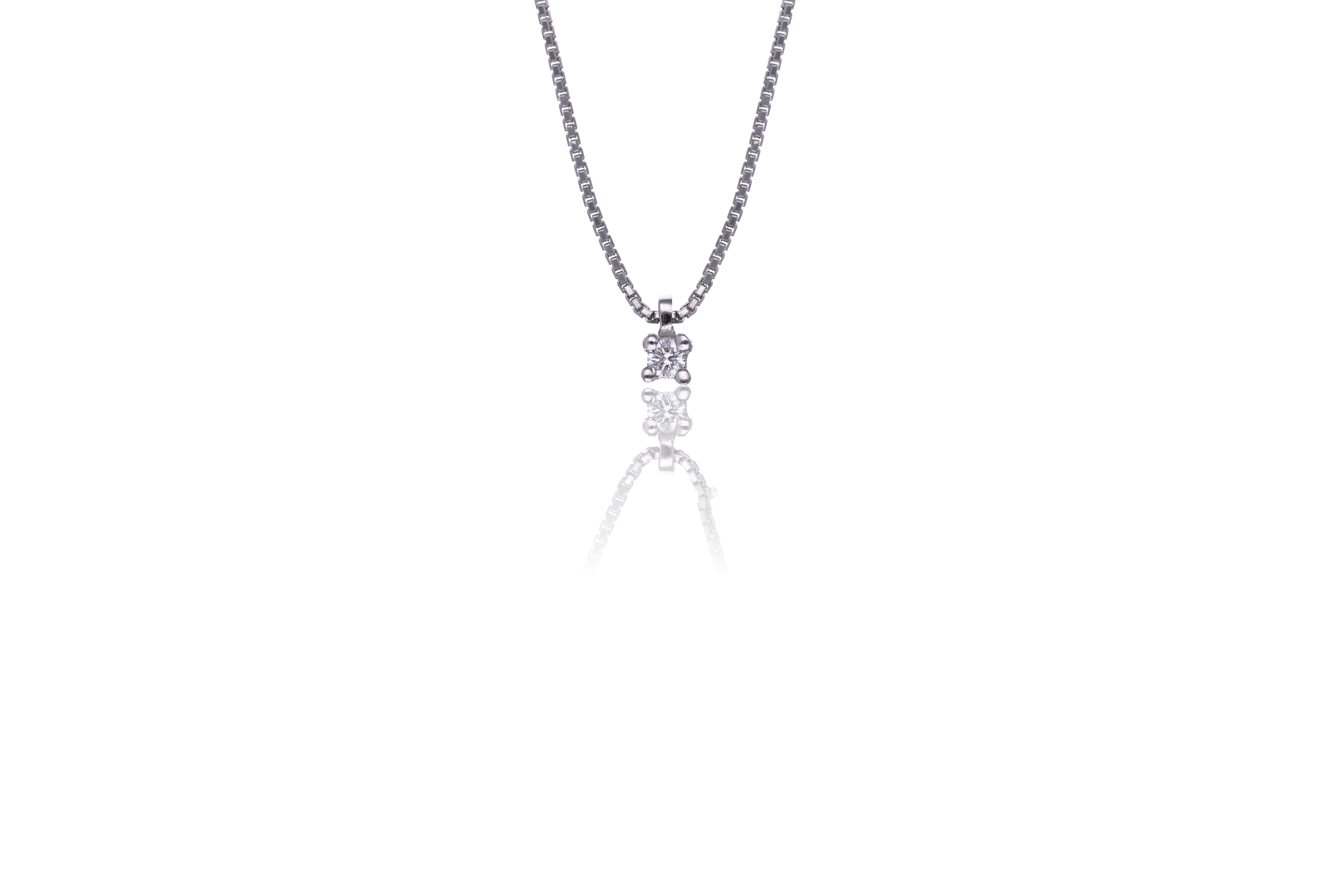 Collana e ciondolo con diamante - Asta Speciale San Valentino