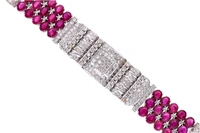 Bracciale con diamanti e rubini - Asta Tesori di Pasqua - Gioielli da riscoprire