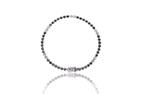 Bracciale tennis con diamanti e diamanti neri - Asta Tesori di Pasqua - Gioielli da riscoprire