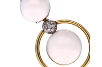 Paio di orecchini con corallo e diamanti - Asta Tesori di Pasqua - Gioielli da riscoprire Paio di orecchini con corallo e diamanti - Asta Tesori di Pasqua - Gioielli da riscoprire