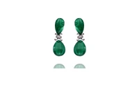 Paio di orecchini con smeraldi e diamanti - Asta Tesori di Pasqua - Gioielli da riscoprire